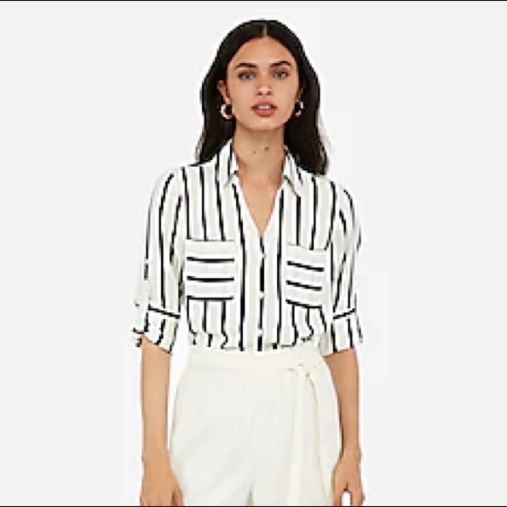 NWT Slim Fit Striped Portofino Thong Bodysuit (XS)